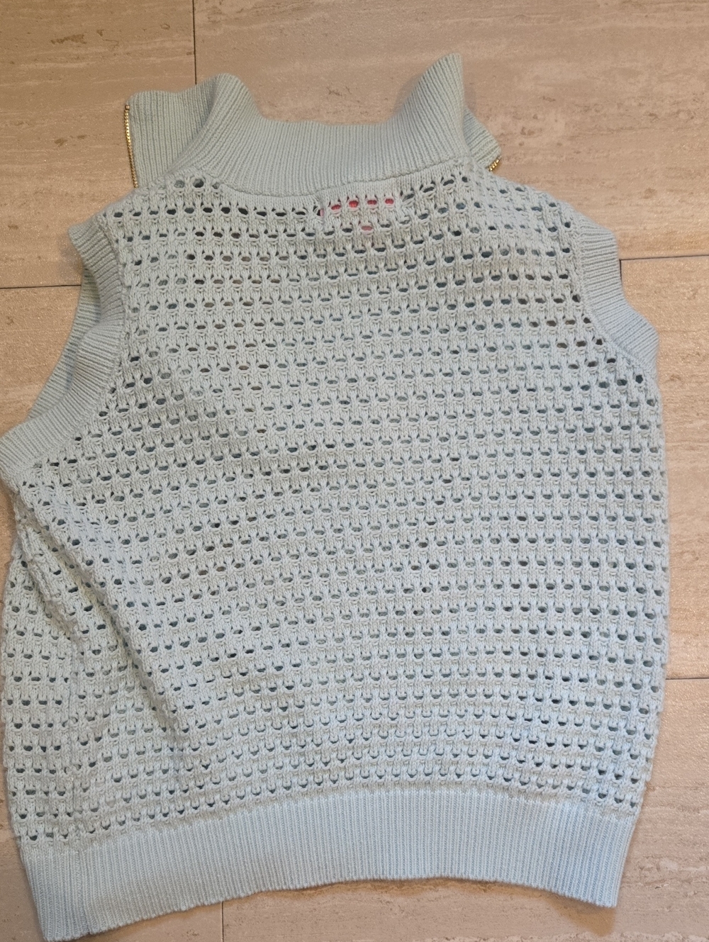 Simply Southern Collection Crochet Knit 1/2 Zipper Sweater Vest - Picture 8 of 9